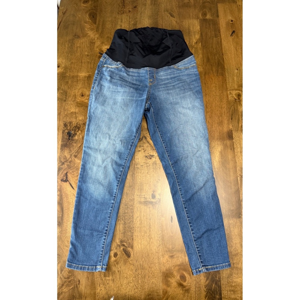 EUC Womens Isabel maternity skinny crop stretch belly band jeans size 6